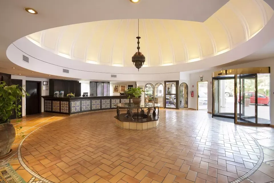 Reception and entrance at Hotel Sandy Beach